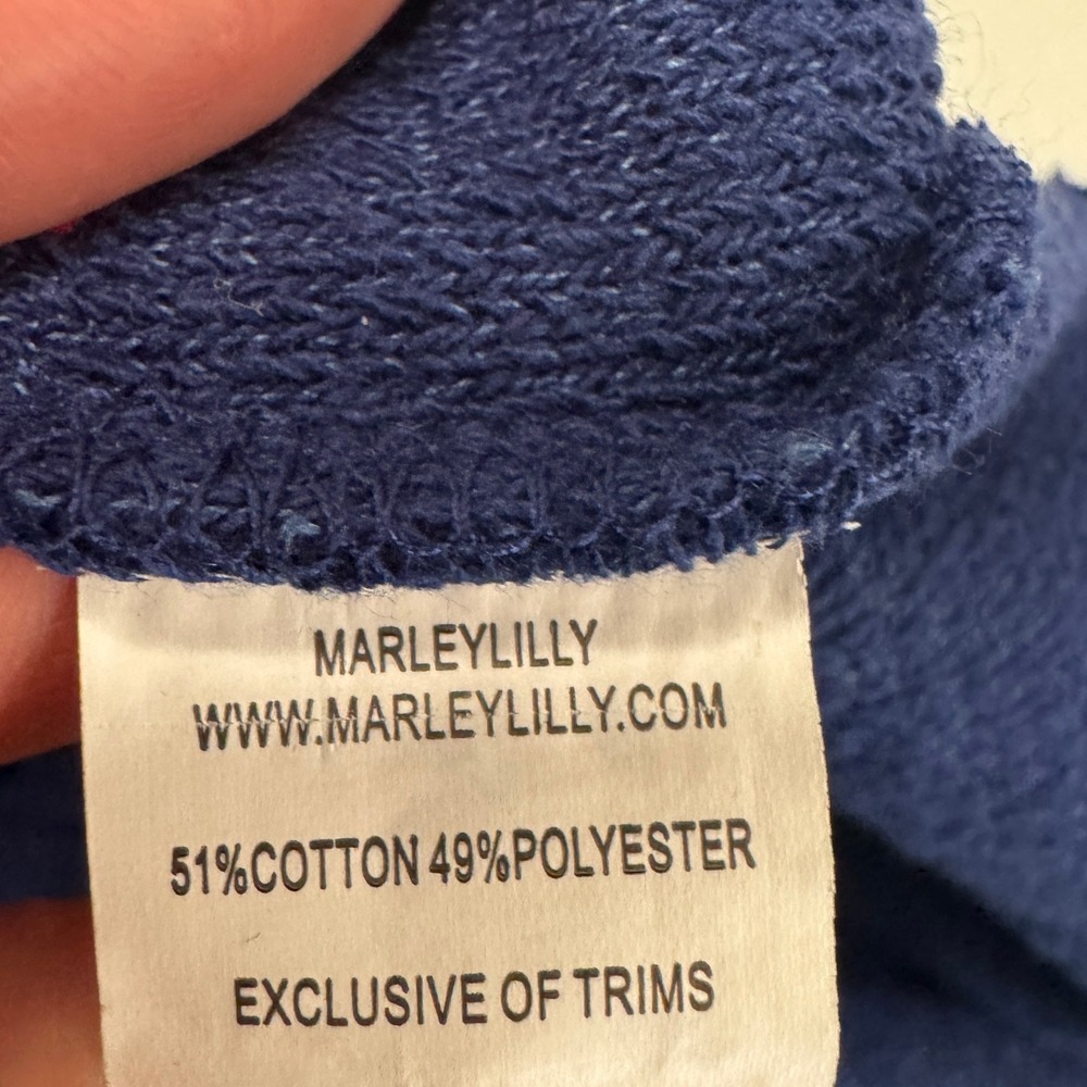 NEW Marley Lilly Y'ALL Terry Sweatshirt Long Sleeve Patchwork Pullover Sz L/XL - Picture 10 of 13